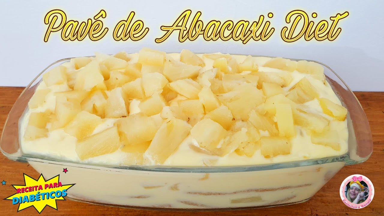 PAVÊ de Abacaxi sem AÇÚCAR / Pavê DIET de Abacaxi / Pavê de Abacaxi Diet