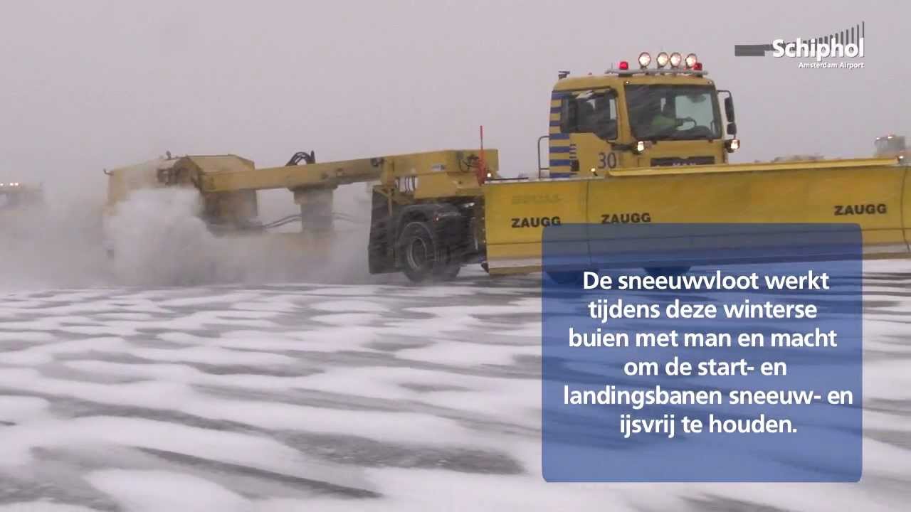 Sneeuwruimen op Schiphol