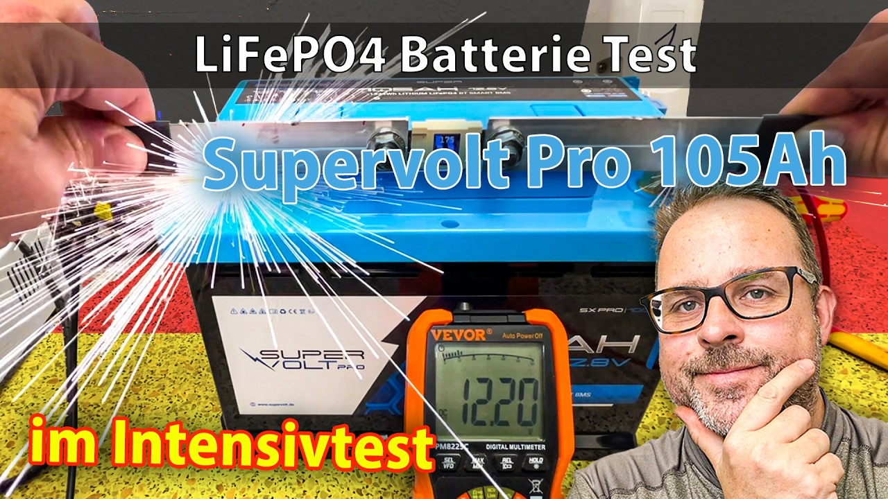 Supervolt Pro #lifepo4 12,8v 105Ah - Top Batterie vom deutschen Anbieter im Intensivtest