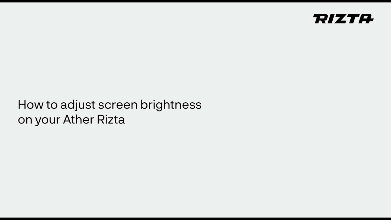 How to Adjust Screen Brightness & Change Dashboard Language on Your Ather Rizta Z