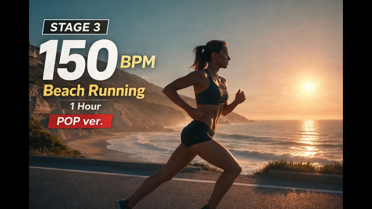 150 BPM Beach Running 🌅 1 Hour Running Music | Stage 3 POP Ver.