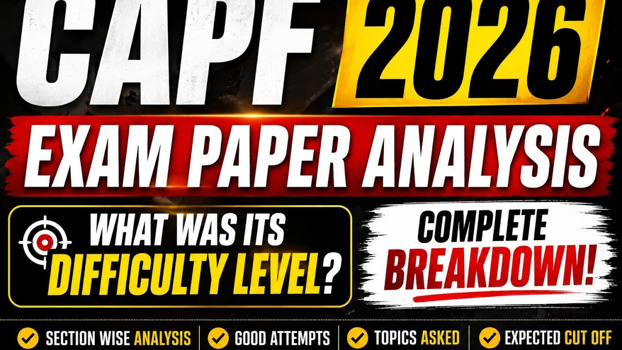 CAPF 2026 Paper Analysis by CAPF 2024 & 2025 Qualified Candidate