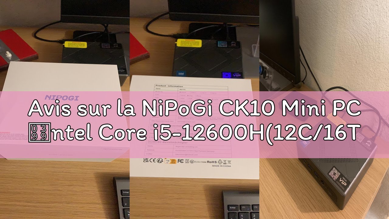 Avis sur la NiPoGi CK10 Mini PC &Iota;ntel Core i5-12600H(12C/16T, jusqu'&agrave; 4,5 GHz), 16Go DDR4 512GB NVME