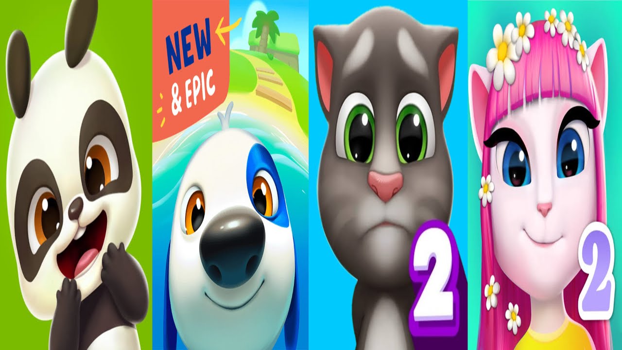 My Talking Panda 2 Vs My Talking Hank 2 Vs My Talking Tom 2 Vs My Talking Angela 2