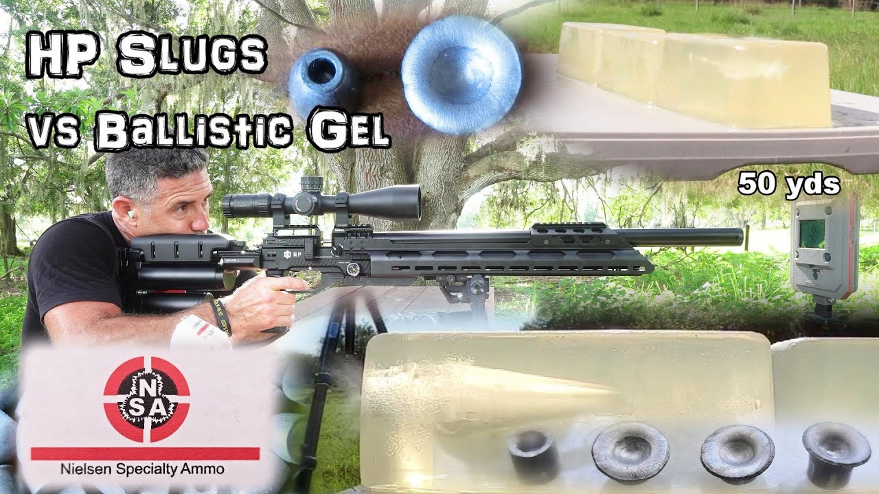 HP Slugs Vs Ballistic Gel (Karma Red Panda .30) How to Make Ballistic Gel / NSA HP Airgun Slugs