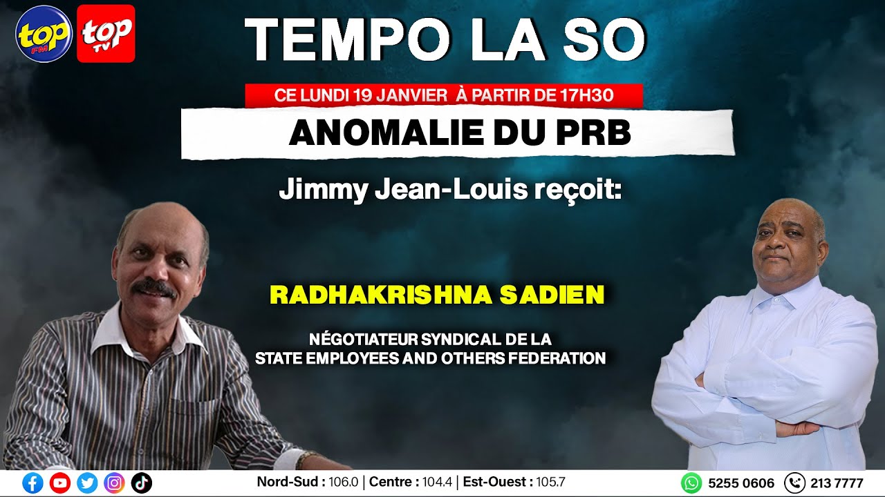 Tempo La So: Jimmy Jean-Louis accueille Radhakrishna Sadien