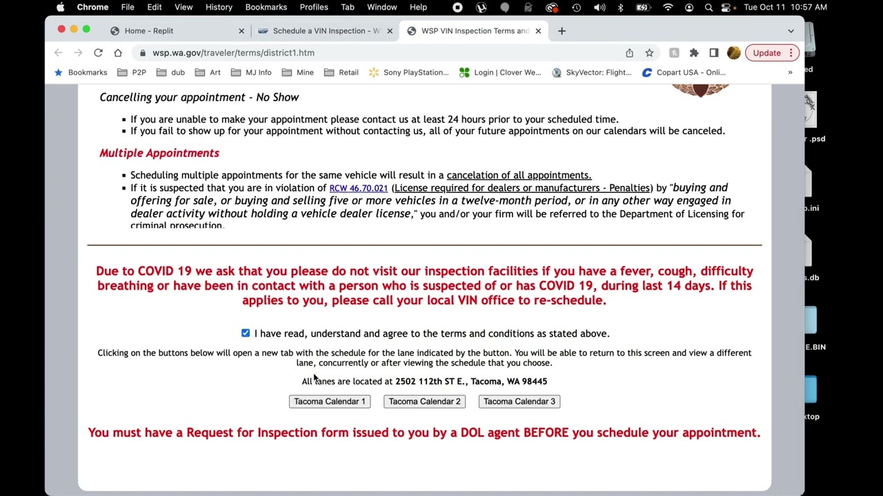 WA state vin inspection tutorial