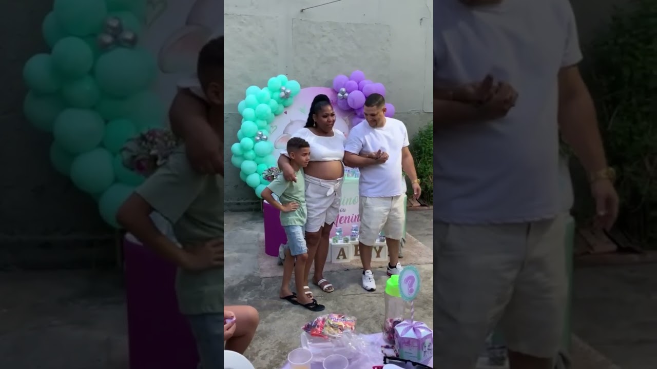 Chá revelação Antony Valentim 💚 ou Ana Luiza💜 com música da Açucena (cover Dani Rocha )