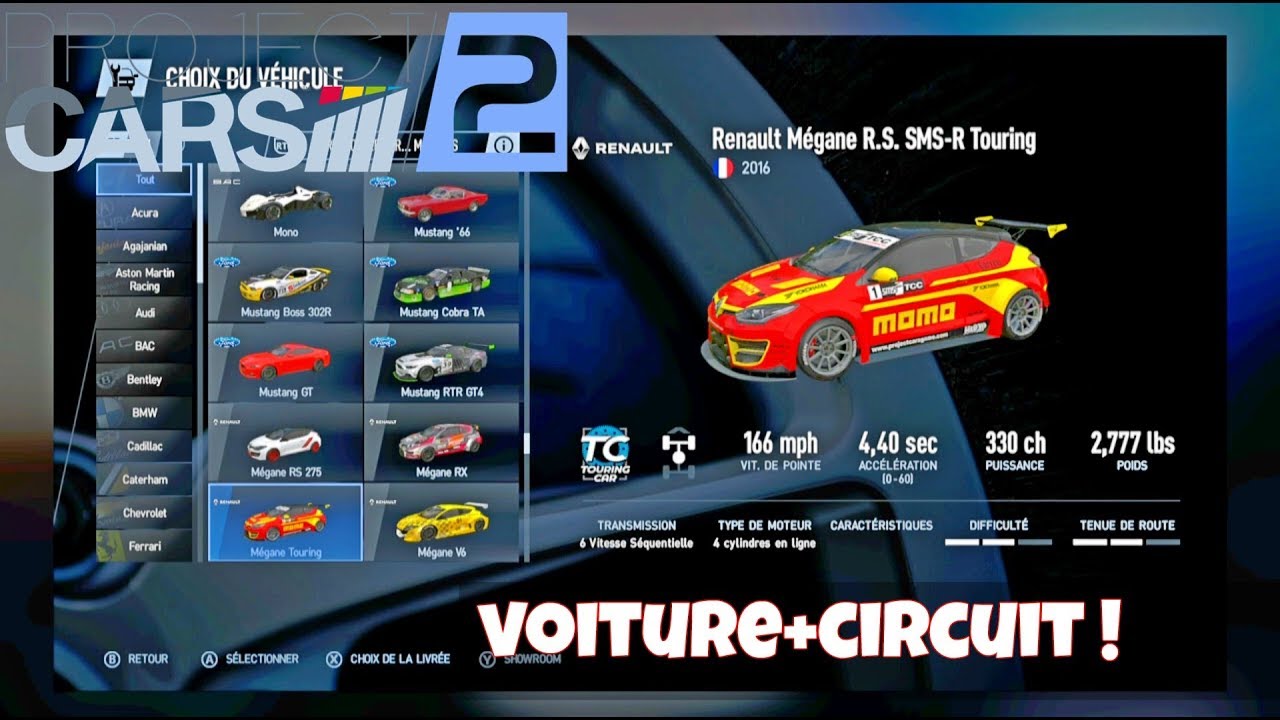 Project CARS 2 LISTE DE TOUTES LES VOITURES !