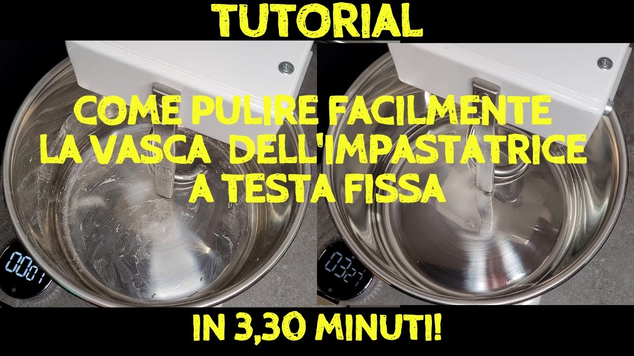 Grilletta Famag Impastatrice a spirale a testa fissa! Come pulire la vasca TUTORIAL FACILE E VELOCE