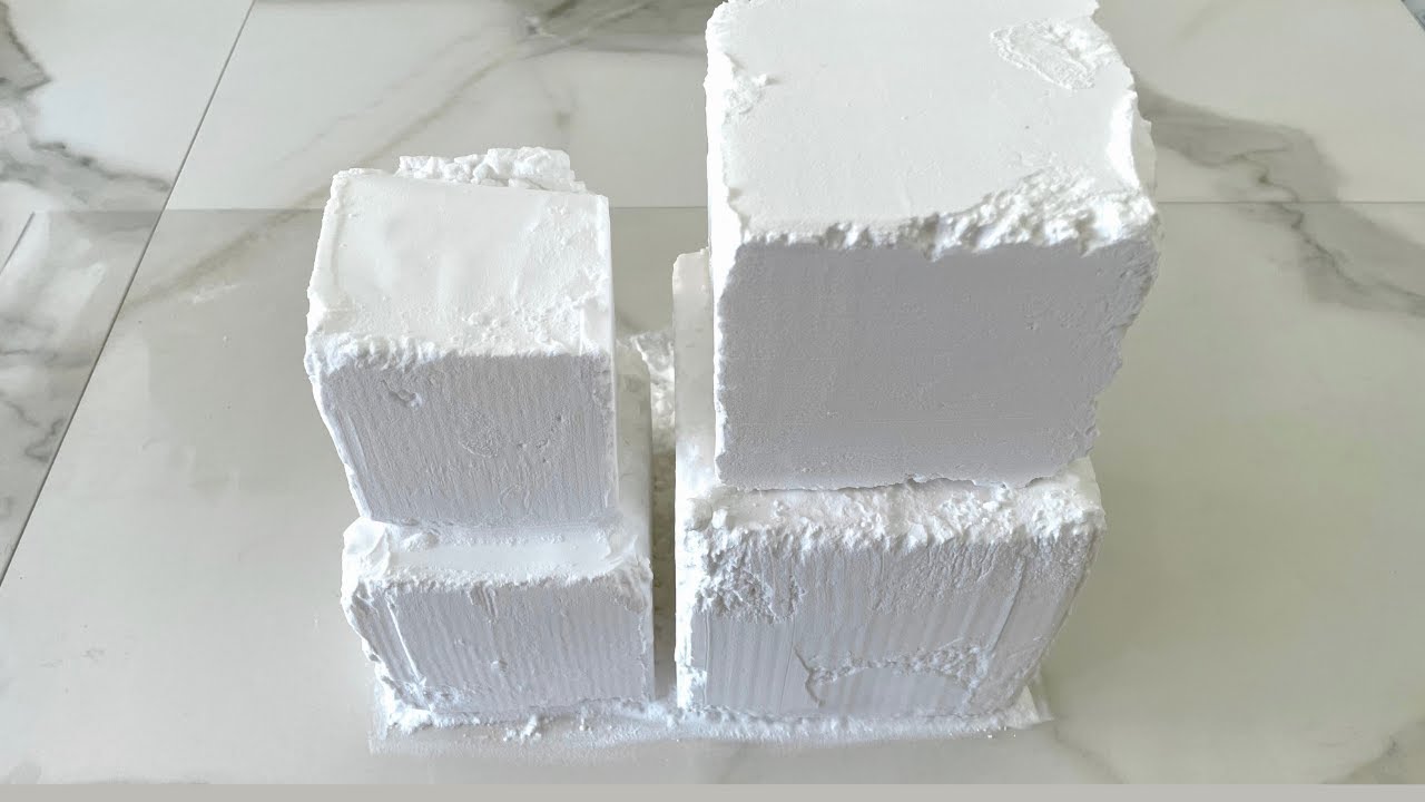 ASMR Four Squares of Crunchy White Baking Soda | Gritty & Powdery Crunch