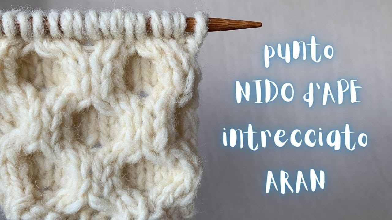 Nido D'ape Intrecciato Aran - come creare una treccia ai ferri dalla tradizione Irlandese