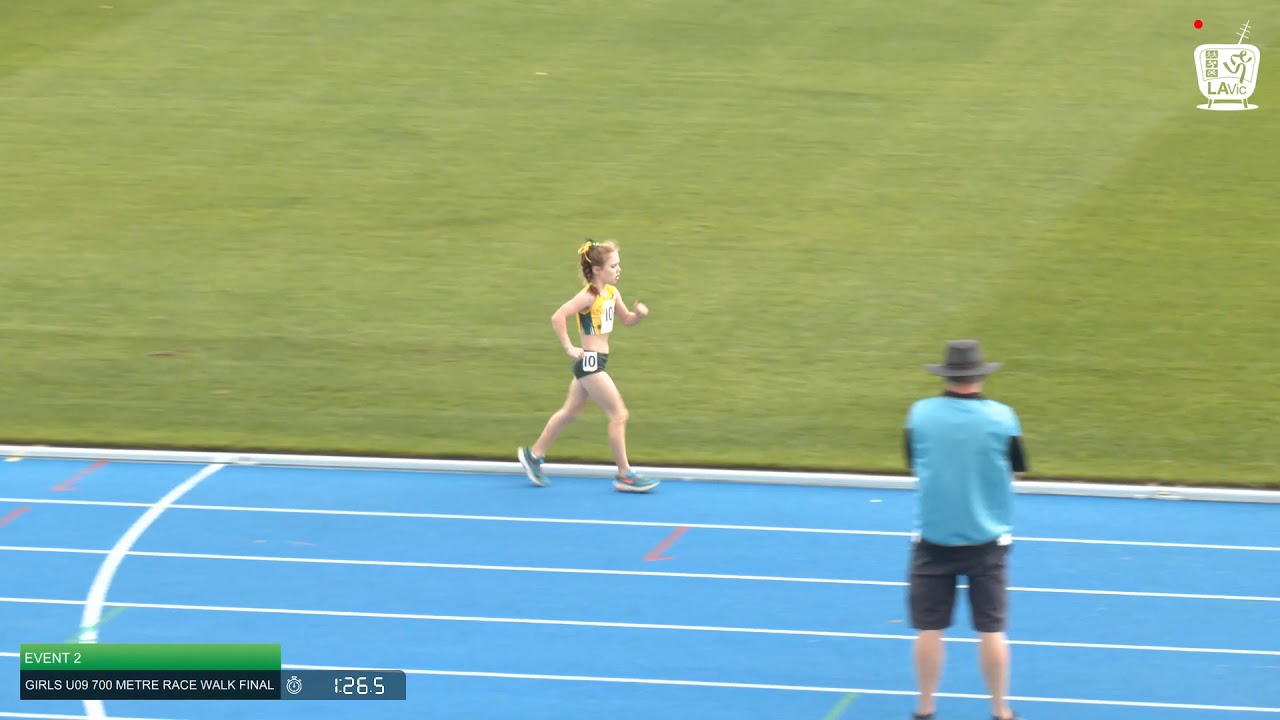 Girls U09 700m Race Walk F: 2021 Commonwealth Bank State Track and Field Championships // LAVicTV
