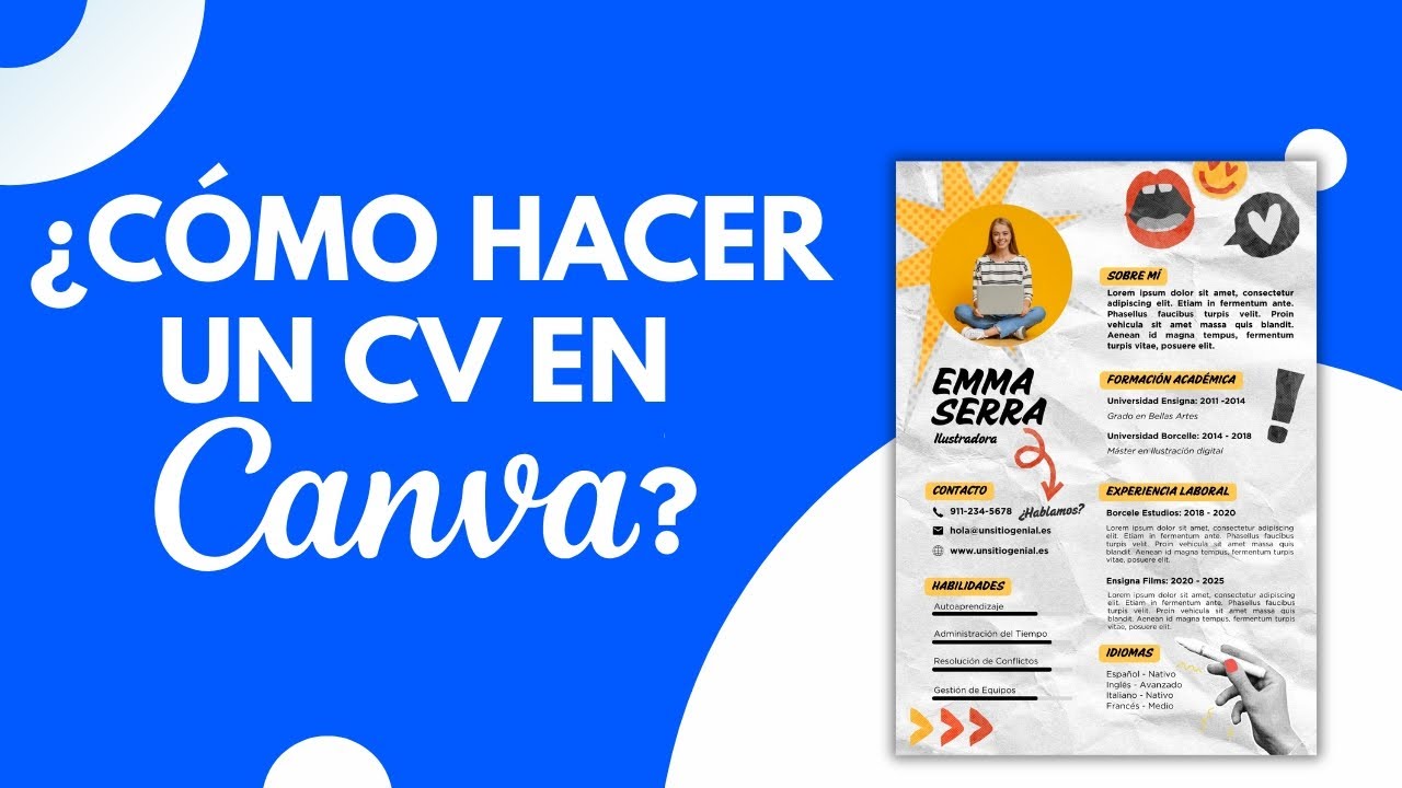 C&oacute;mo Hacer un Curr&iacute;culum Profesional en Canva (Gratis)