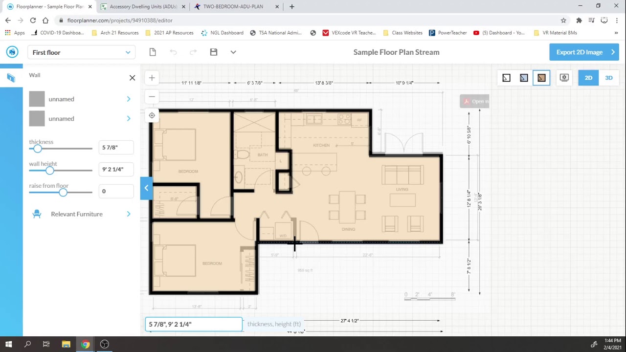 FloorPlanner.com — базовый план этажа