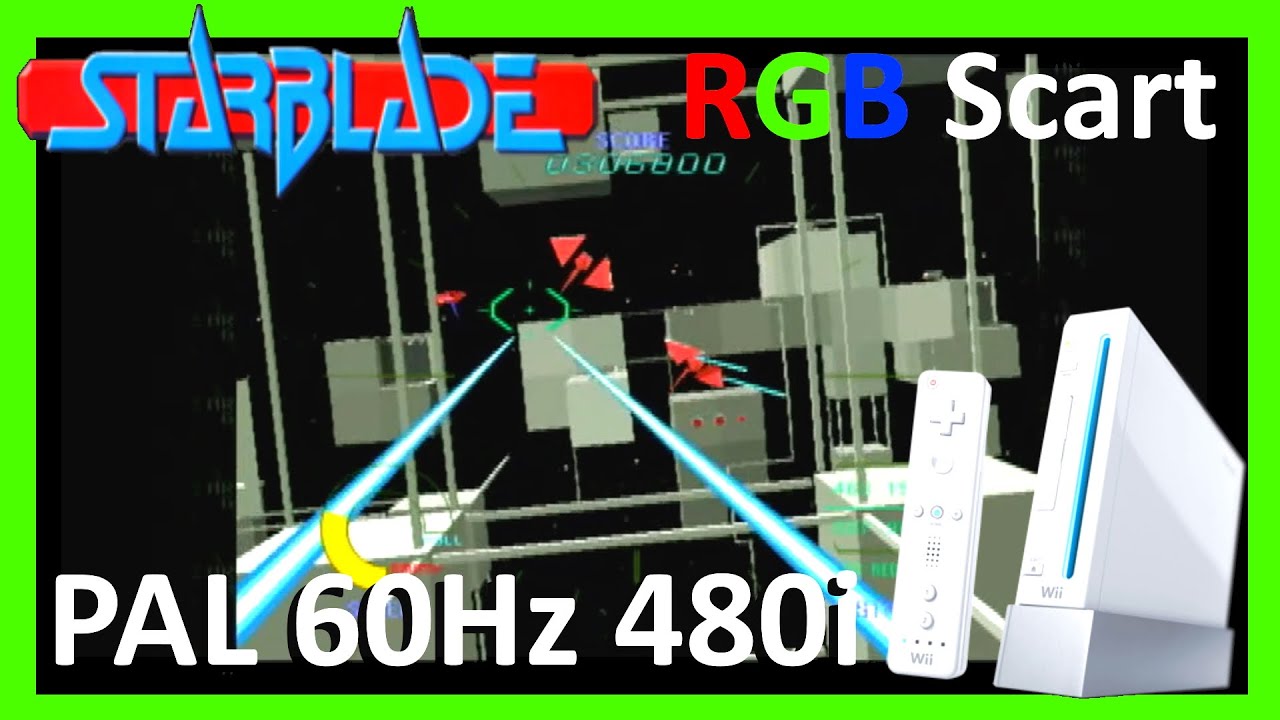 Virtual Console: Starblade - PAL Wii in 60Hz 480i RGB Scart Cable - patched, using USB Loader GX
