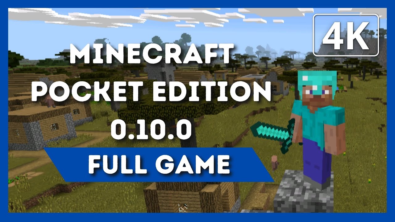 MINECRAFT POCKET EDITION 0.10.0 | Full Game Walkthrough | 4K 60FPS | No Commentary