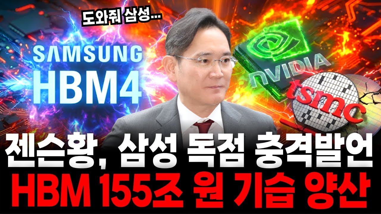 엔비디아 젠슨황, 돌연 “삼성전자, 독점할 것! HBM 155조원 기습 양산”
