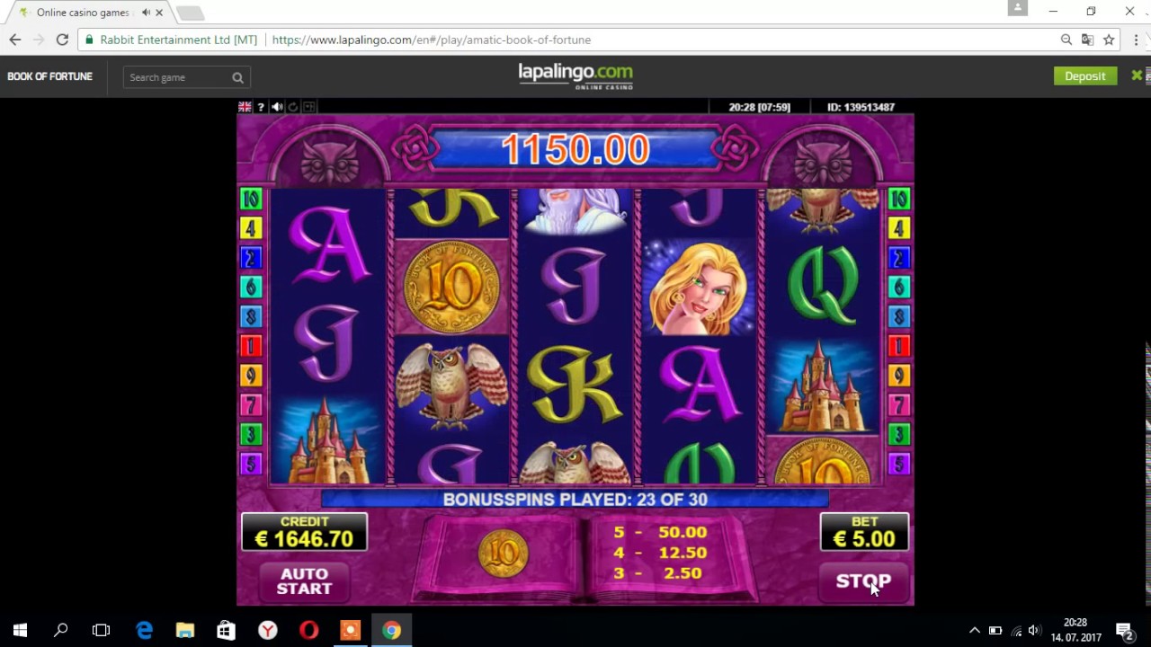 Book of Fortune Mega Big Win - 5€ Bet
