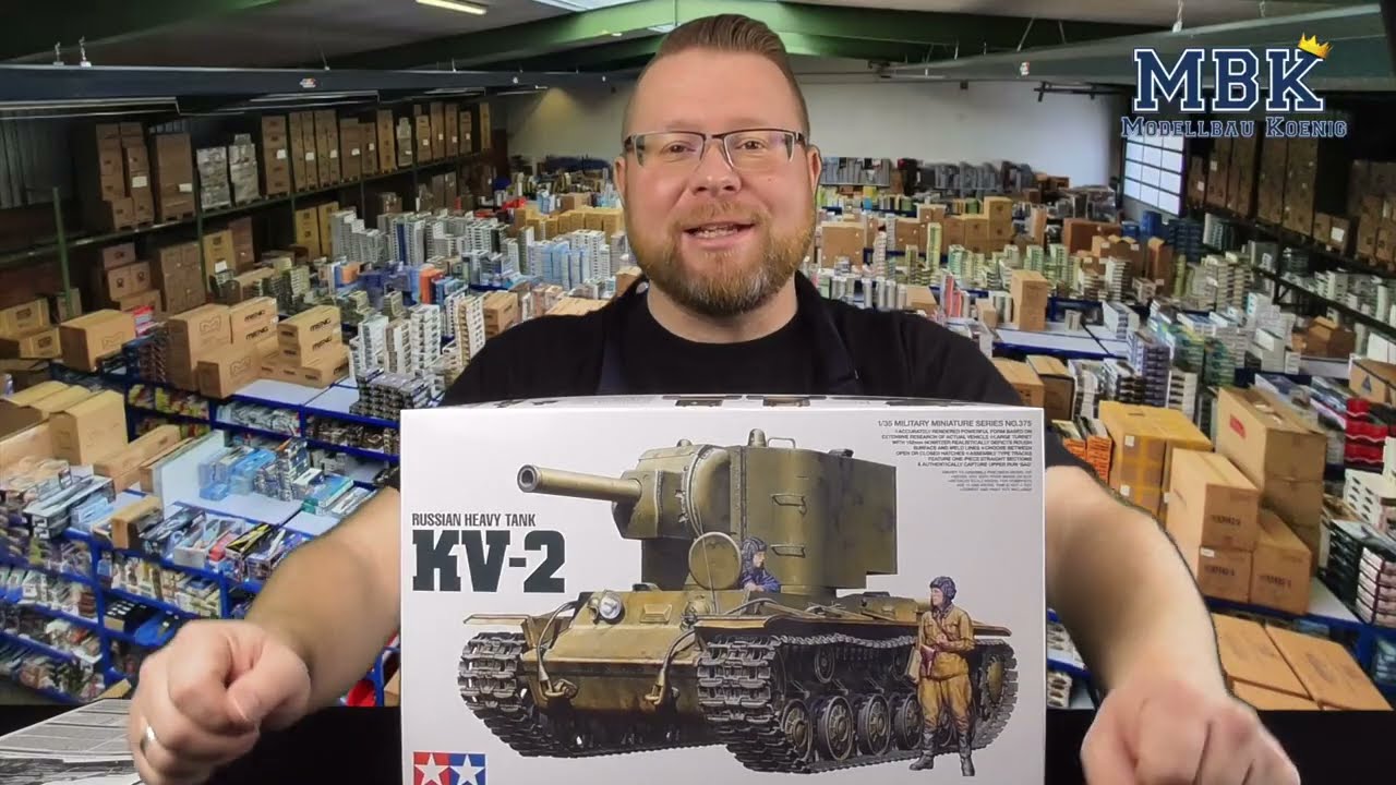 MBK распаковка особенная - 1:35 Российский тяжёлый танк КВ-2 (Tamiya 35375)