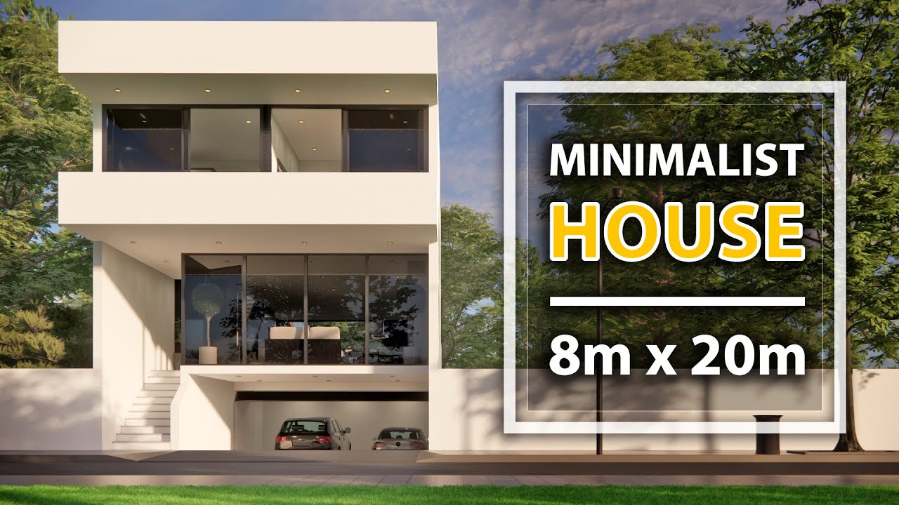CASA MINIMALISTA MARAVILLOSA (en terreno de 8m x 20m) CON ALBERCA
