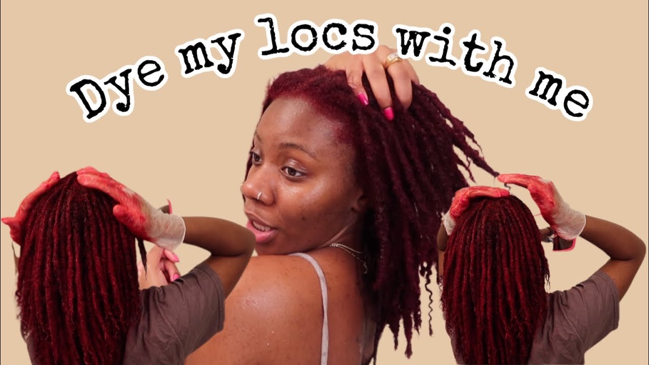 Birthday Loc Transformation! Dying my Locs red & crochet repairs??