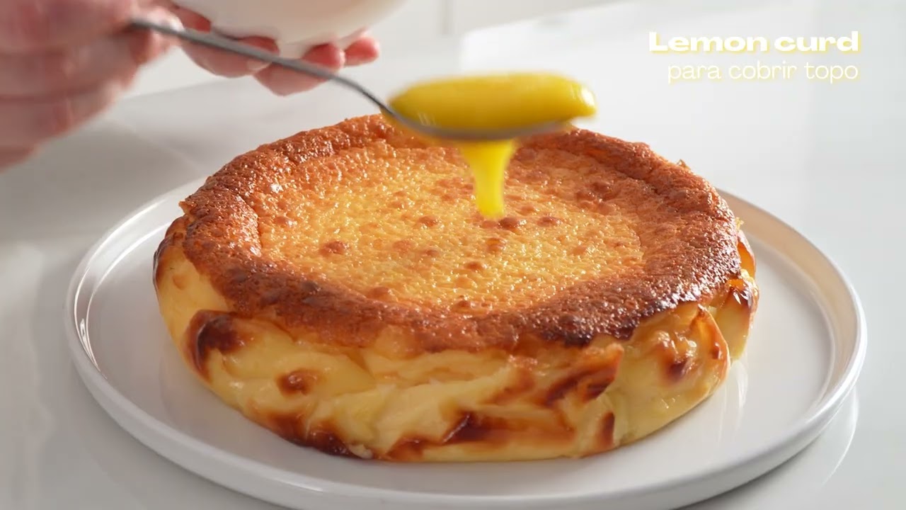 Tarte Basca com Lemon Curd e Merengue