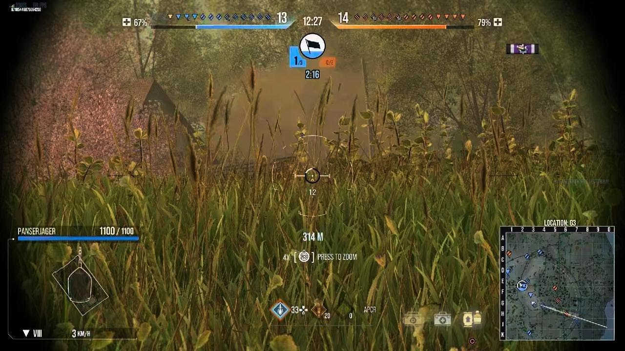 Wot Console, Panserjager @ Erlenberg, 10 004 combined damage