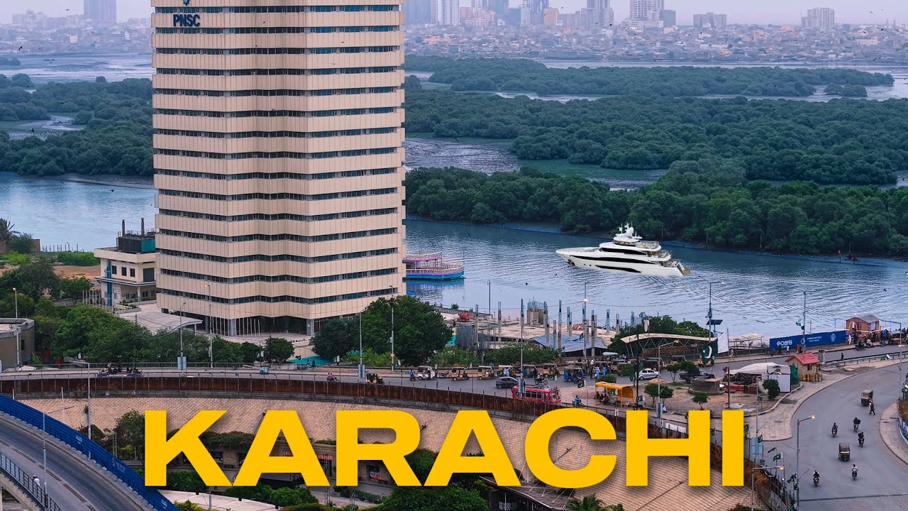 Karachi Waterfront Drone Tour | Port Grand & Native Jetty Bridge in 4K Ultra HD