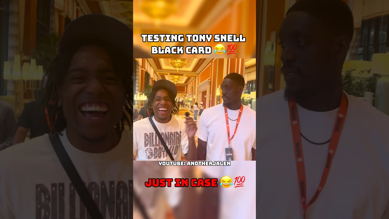 TONY SNELL GETS BLACK CARD TESTED&hellip; 😂🔥