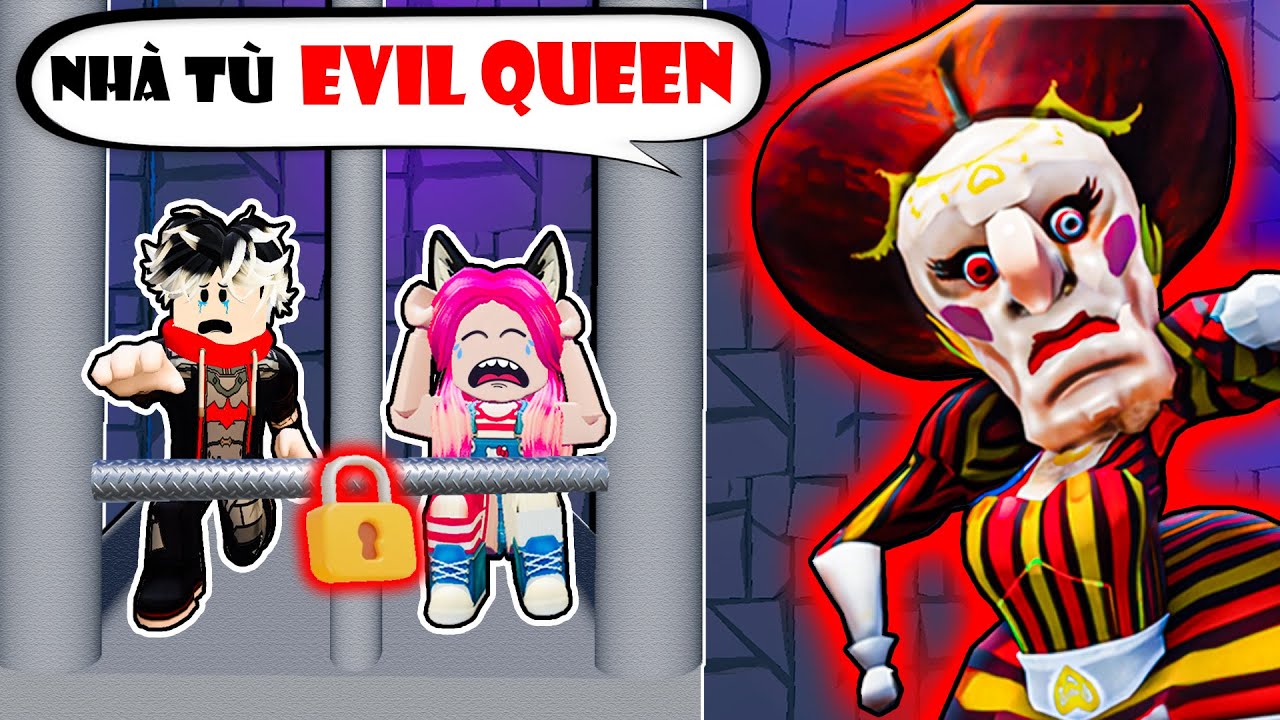 MỀU THỬ THÁCH 24 GIỜ VƯỢT NGỤC NHÀ TÙ NỮ HOÀNG ĐỎ TRONG ROBLOX*REDHOOD THOÁT KHỎI EVIL QUEEN*RM TV