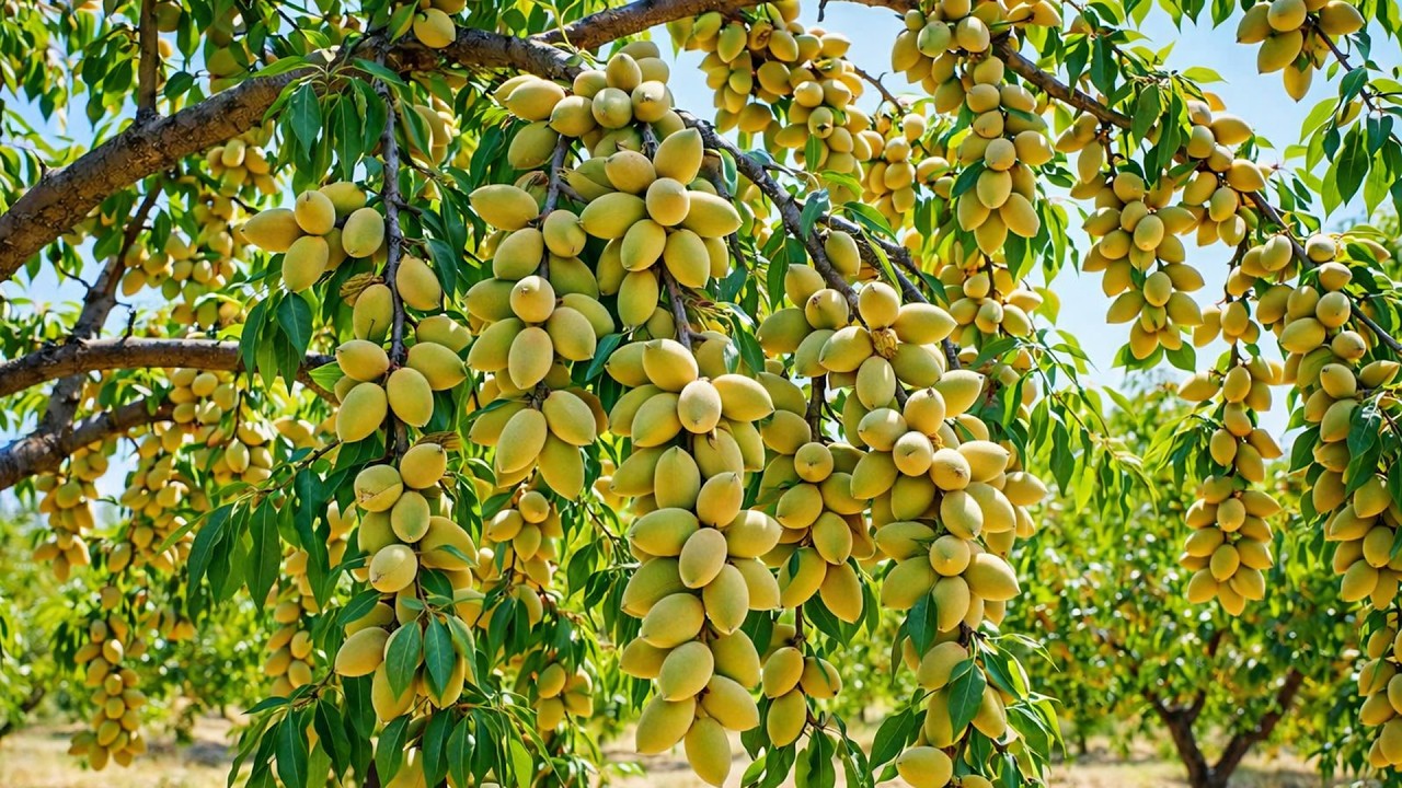 How Almonds Are Grown  From Blossom to Harvest  Almond Farming Documentary