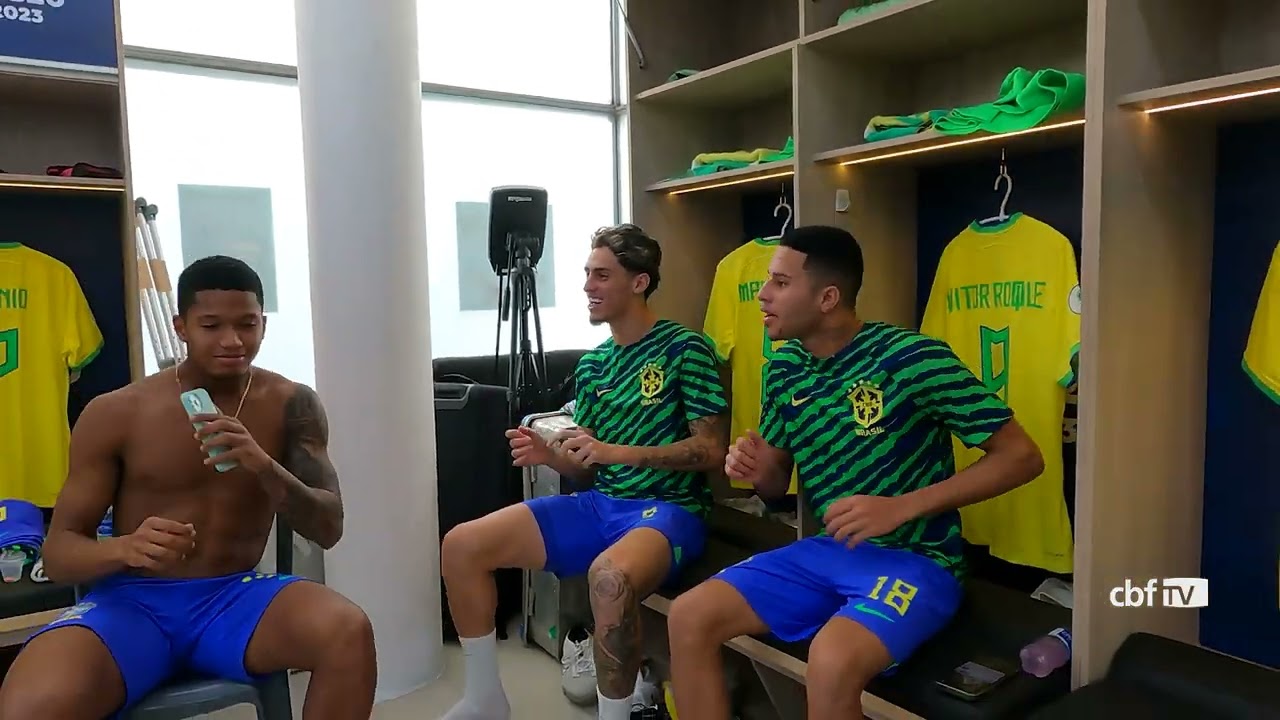 Bastidores da vitória da Seleção Sub 20 sobre a Venezuela no Sul Americano