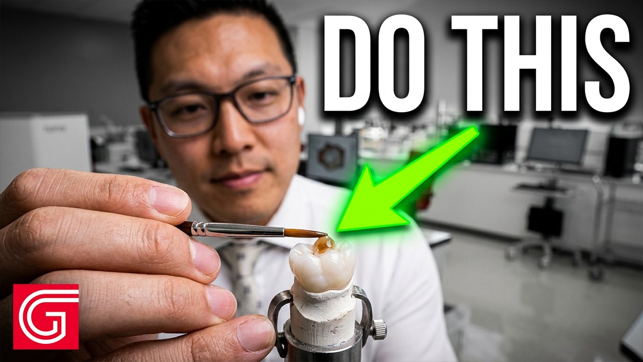 HOW TO Easily Stain and Glaze ZIRCONIA Restoration