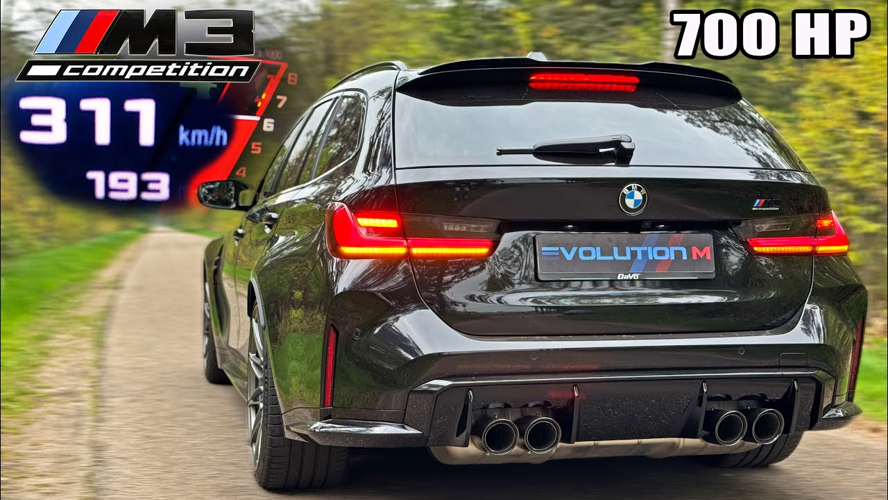 BMW M3 Touring *MHD STAGE 2* // 0-100 100-200 200-300 TOP SPEED POV & SOUND