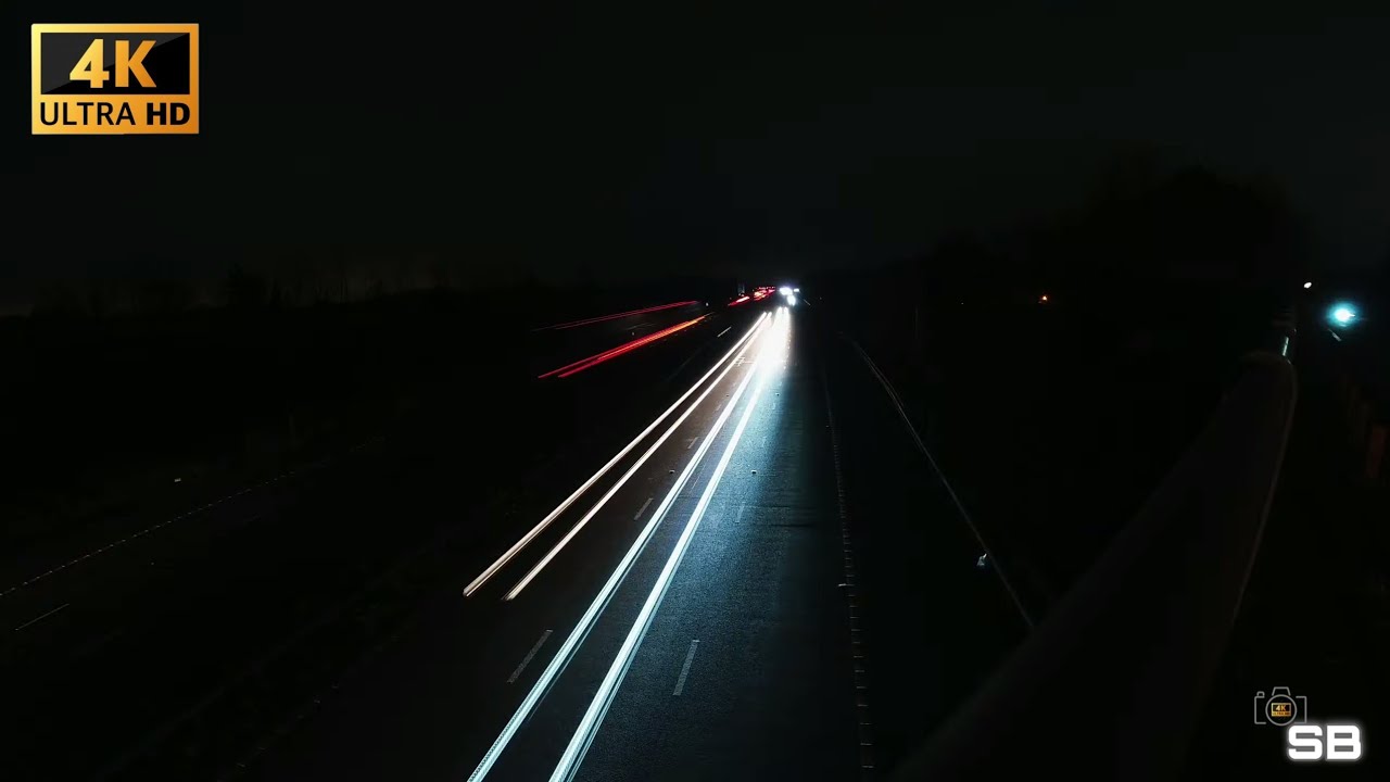 Fast car,s on night Highway | Stock footage 4k video speedy car|| stock blue