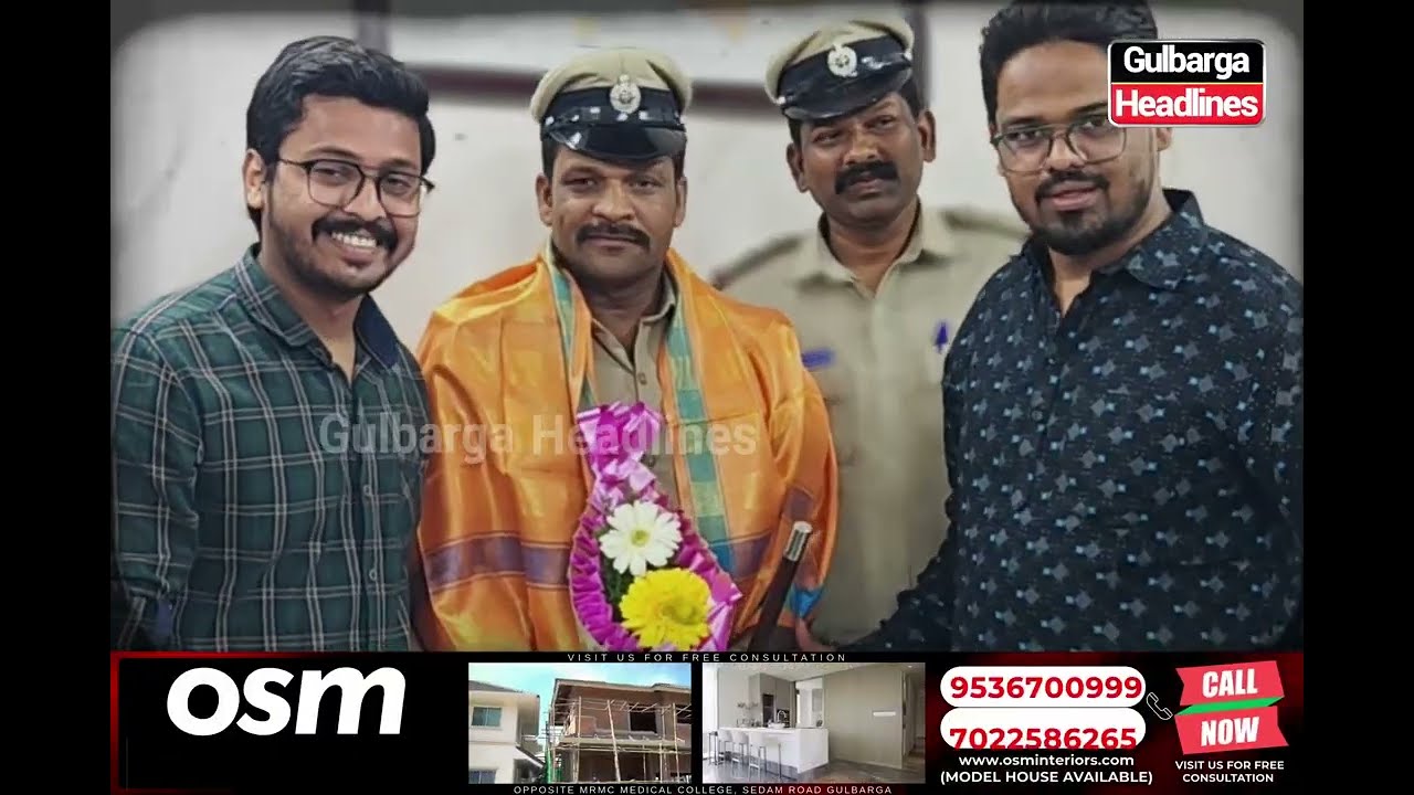 Gulbarga Headlines felicitates Shivangoud Patil new ACP of Gulbarga North Sub Division.