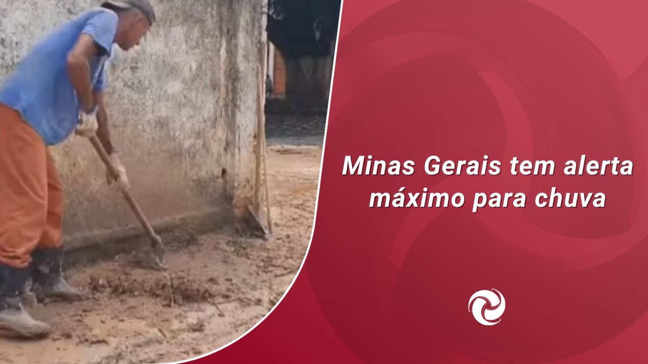 Minas Gerais tem alerta máximo para chuva