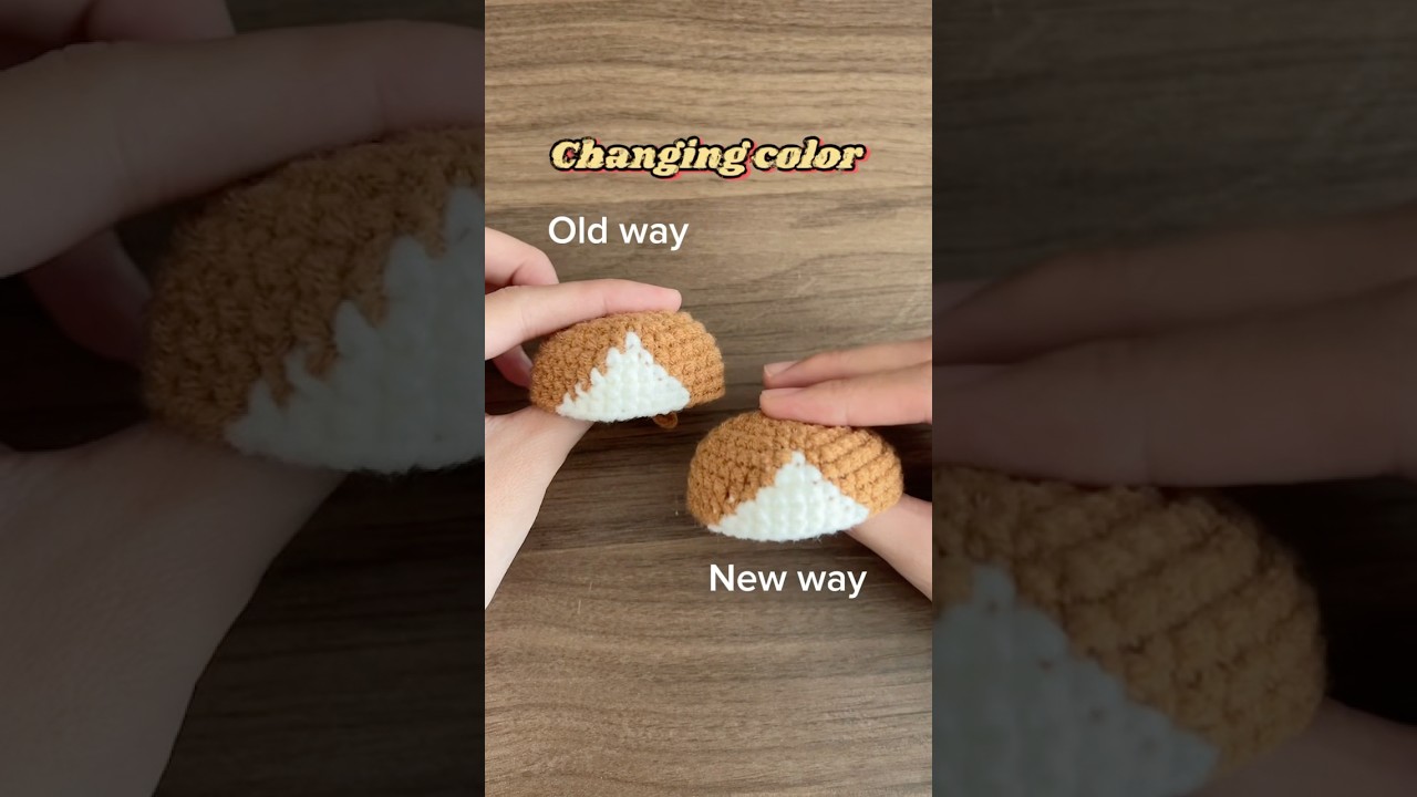How to change color in crocheting with seamless edge? #amigurumi #crochet