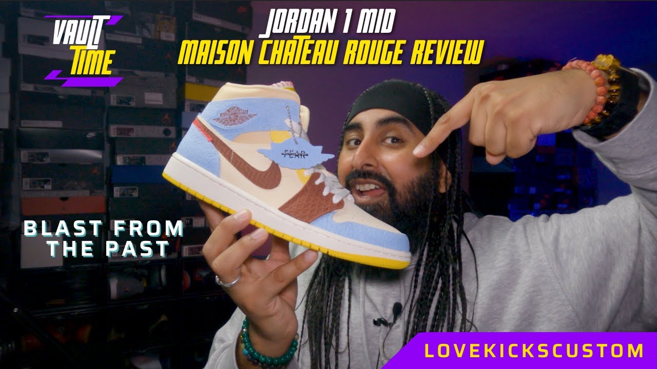 BLAST FROM THE PAST - JORDAN 1 MID FEARLESS MAISON CHATEAU ROUGE REVIEW AND BREAKDOWN!! MUST WATCH!!