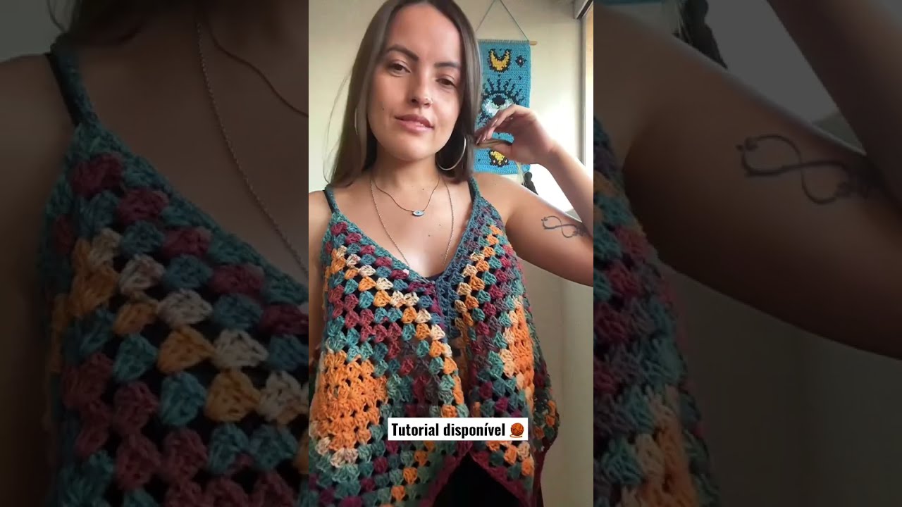 Tutorial dispon&iacute;vel 🧶 Bata Space de croch&ecirc; @Handmade by Mih
