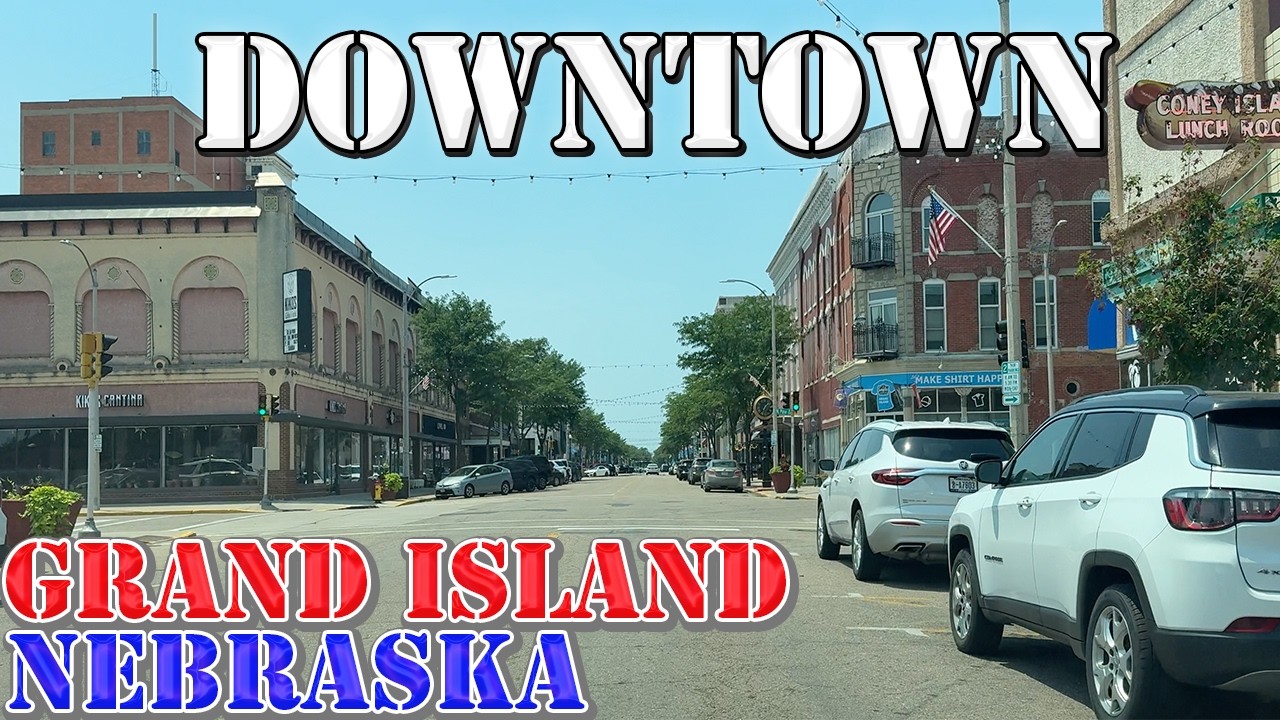 Grand Island - Nebraska - 4K Downtown Drive