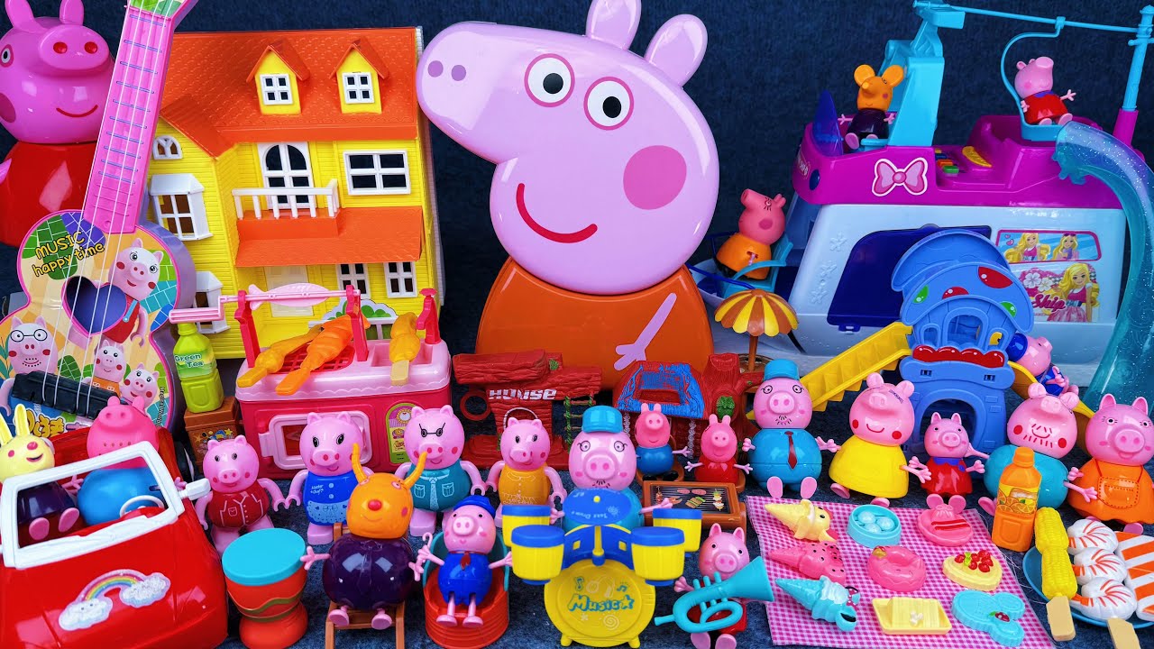 11 Minutes Satisfying with Unboxing Peppa Pig Guitar Party Playset ASMR | Review Toys