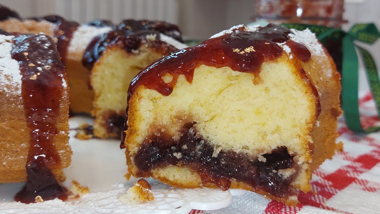 Ciambella semplice con la MARMELLATA DI PRUGNE fatta in casa | ricetta facile 
