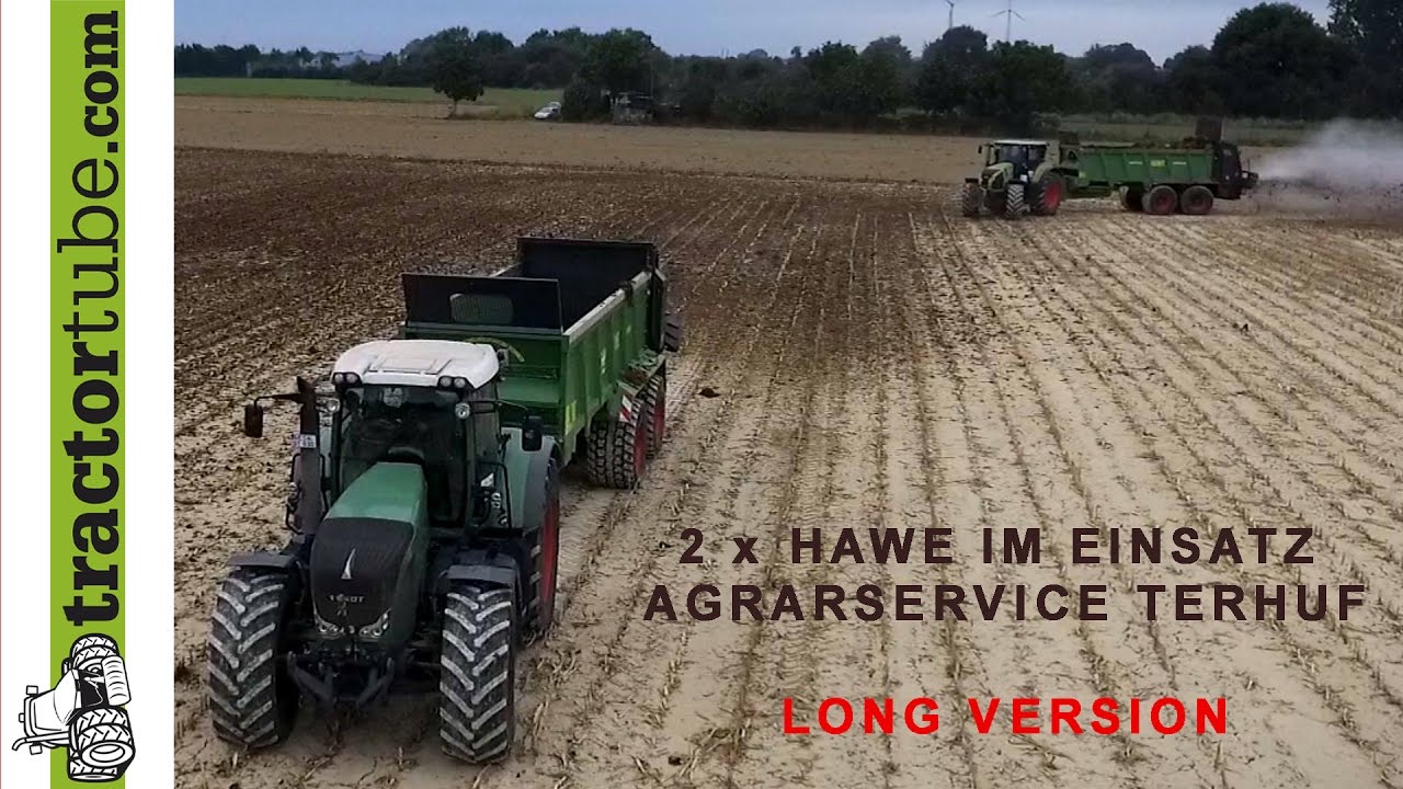 Zwei HAWE Miststreuer auf einem Acker - Ersteinsatz  LU Terhuf - long version