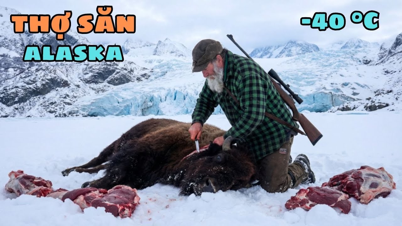 Thợ Săn Alaska - Một Phát Đạn Hạ Gục Bò Rừng, Tích Trữ Thịt Cho Mùa Đông Khắc Nghiệt