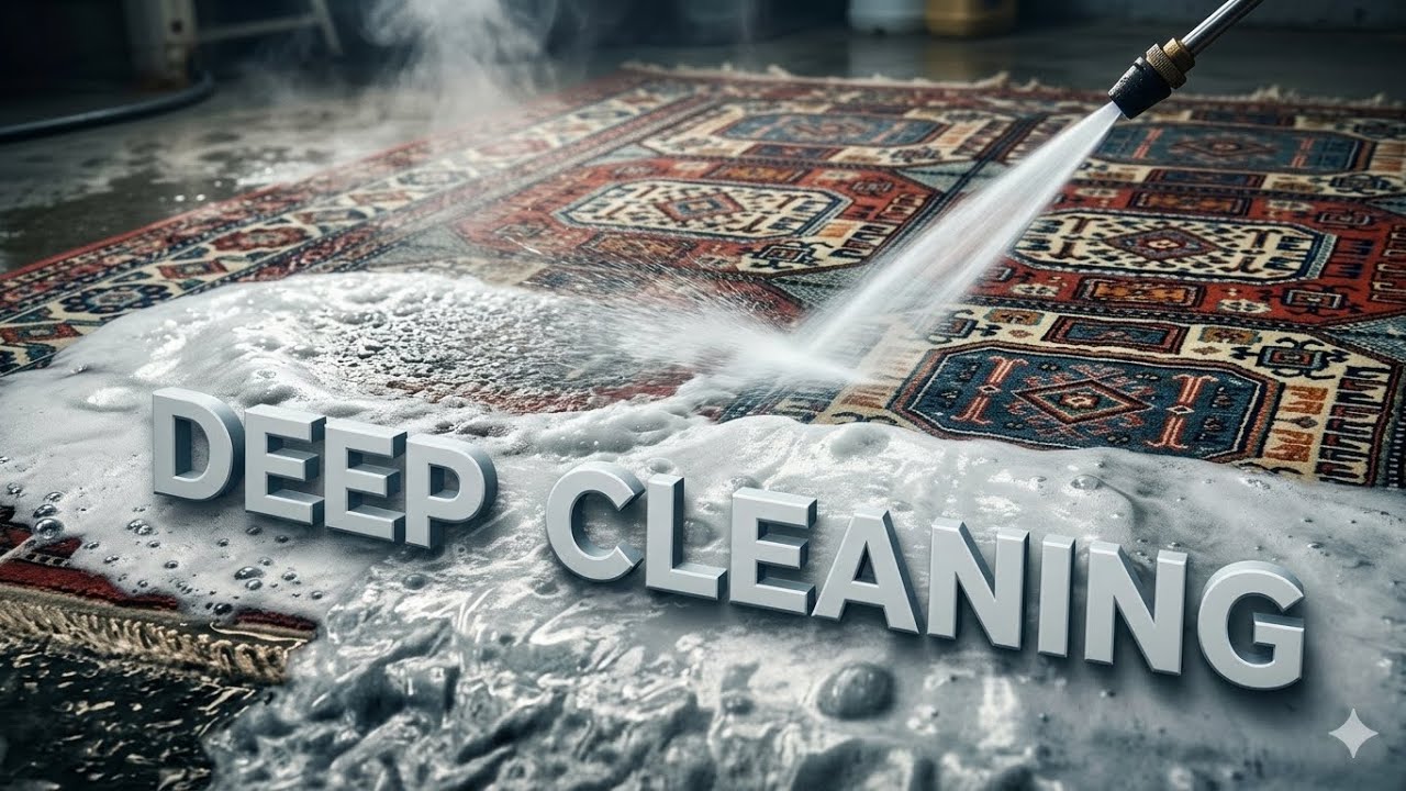 This Rug Came From a Burned House… 😱 Watch the Deep Clean Transformation #satisfying #deepcleaning 