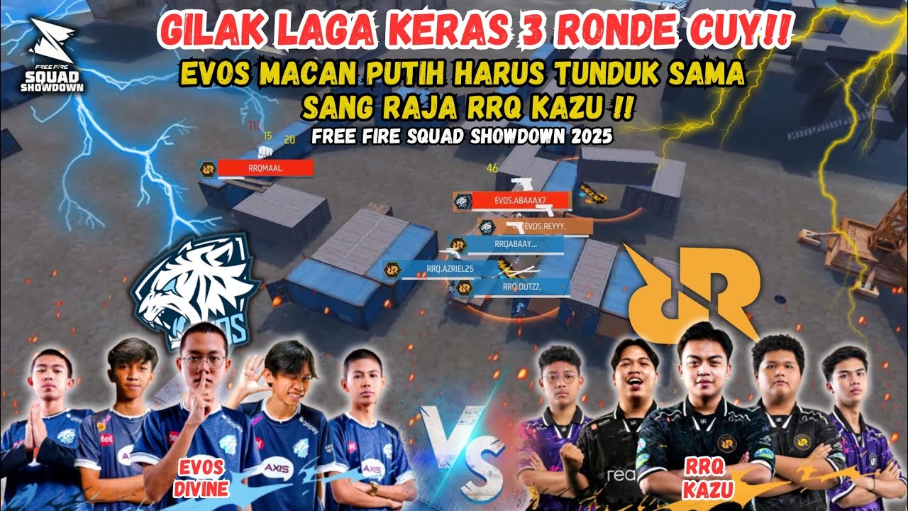 FULL MATCH !! EVOS DIVINE VS RRQ KAZU SKOR AKHIR 1-2 FREE FIRE SQUAD SHOWDOWN MATCHDAY 5