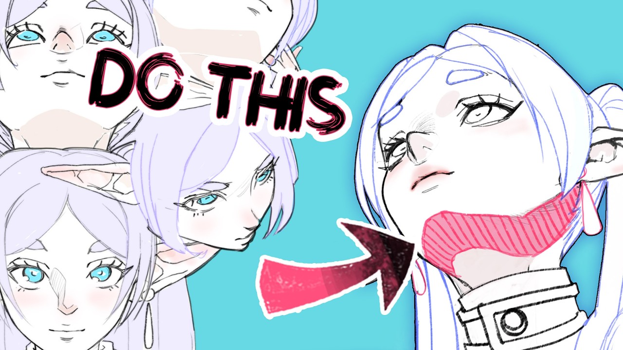 How to draw the HARDEST head angles ⚠️⚠️⚠️
