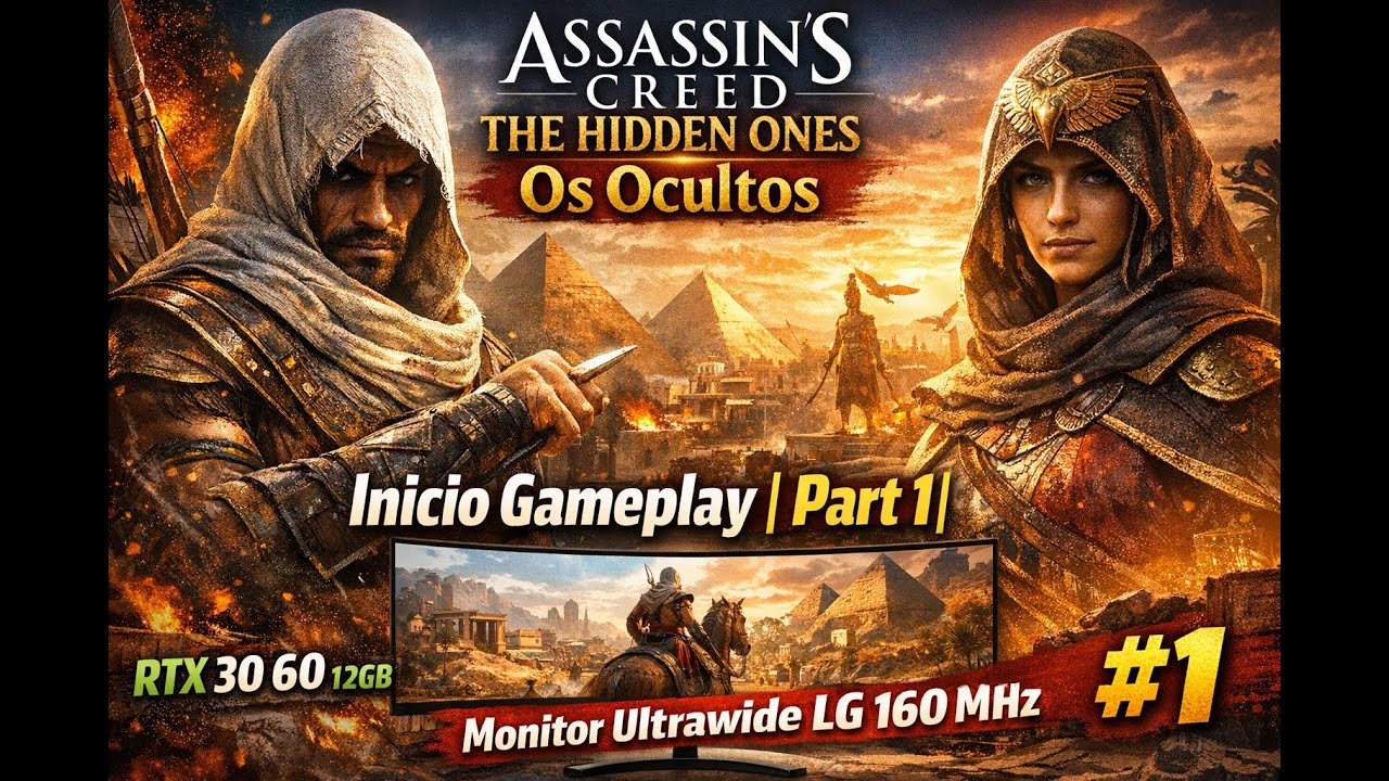 ASSASSINS CREED ORIGINS| THE HIDDEN ONES| Os Ocultos|Gameplya Inicio Part 1|RTX 3060